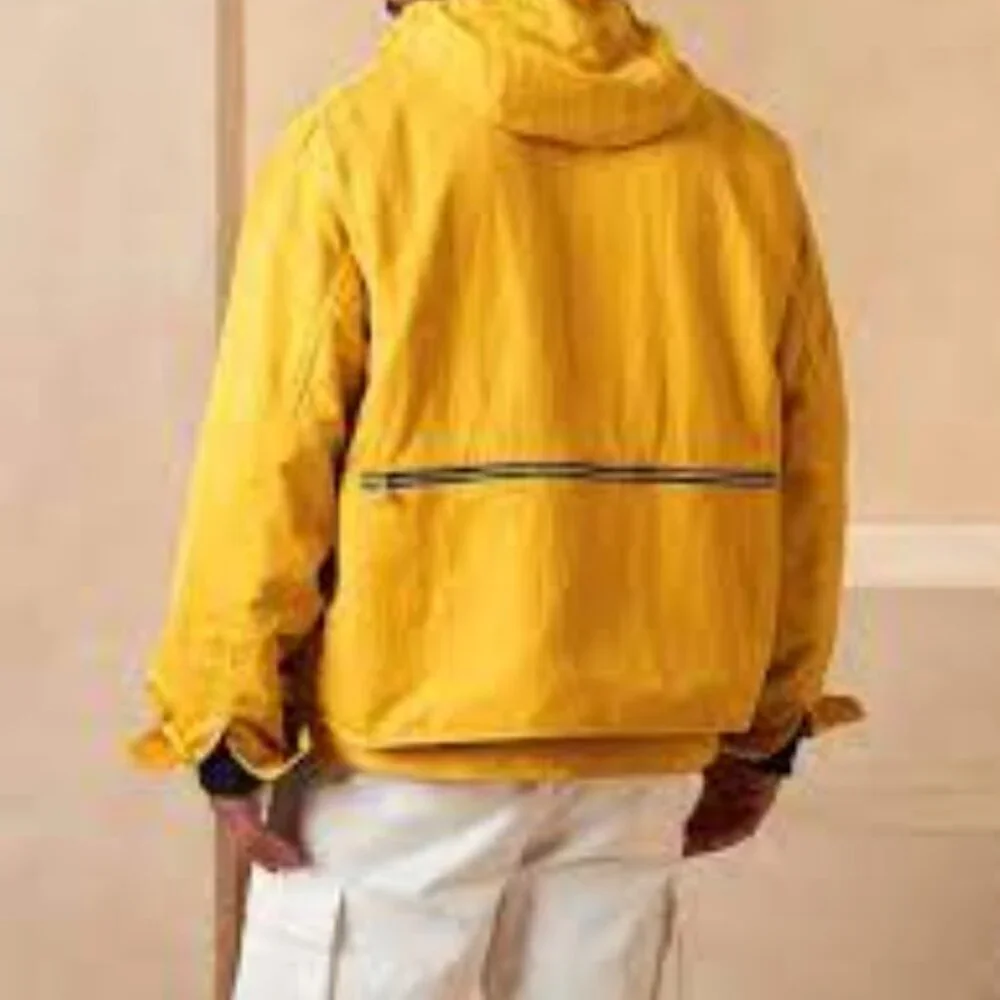 Banana Republic Hooded Fishing Jacket Men’s XXL Yellow Oversized Pockets Archive